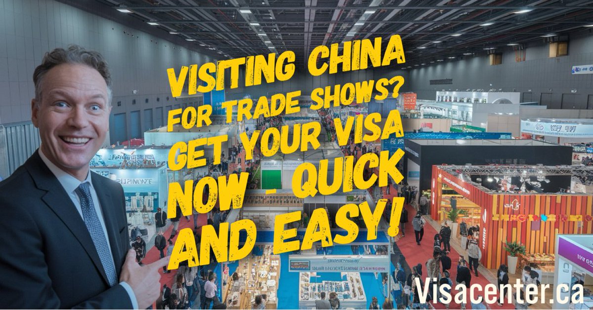 VisaCenter's tweet image. China trade show on the calendar? Trust Visa Center to obtain your visa quickly and efficiently. No personal consulate visits required - just a simple call to our team for a hassle-free process. #ChinaTradeShow #BusinessExhibition #FastVisaProcessing