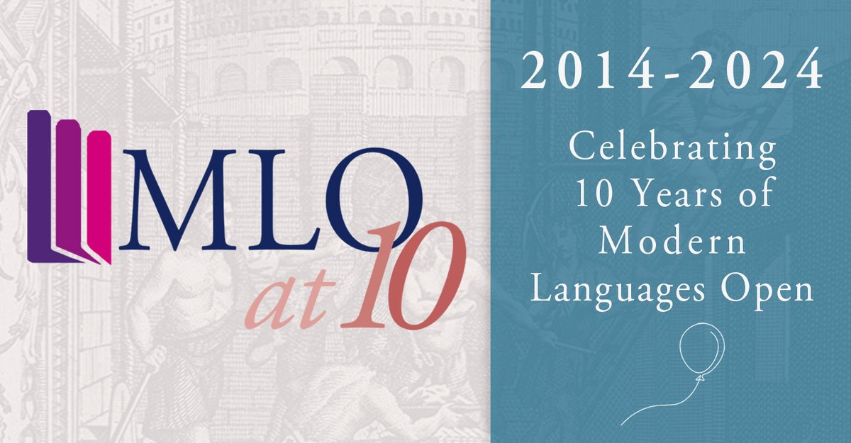 Modern Languages Open (@modlangopen) on Twitter photo This month, we're celebrating the the 10th Anniversary of Modern Languages Open!🎈To celebrate, read a Q&A with the section editors @BruetonJoanne <a href="/uol_paris/">University of London Institute in Paris</a>, Luisa Coelho <a href="/OxfordModLangs/">Oxford Modern Languages</a> & Nicola Bermingham <a href="/livunilanguages/">Liv Uni Languages</a> on the LUP blog: bit.ly/MLO-at-10-blog This month, we're celebrating the the 10th Anniversary of Modern Languages Open!🎈To celebrate, read a Q&A with the section editors @BruetonJoanne <a href="/uol_paris/">University of London Institute in Paris</a>, Luisa Coelho <a href="/OxfordModLangs/">Oxford Modern Languages</a> & Nicola Bermingham <a href="/livunilanguages/">Liv Uni Languages</a> on the LUP blog: bit.ly/MLO-at-10-blog