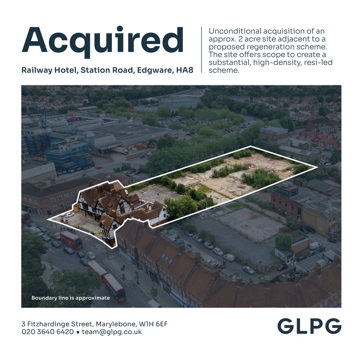 glpg_'s tweet image. We are delighted to have acquired this substantial site in Edgware, adjacent to the tube station and the proposed Broadwalk regeneration scheme. We look forward to seeing the purchaser’s plans come to fruition and congratulations to all involved!💥
#acquired #developmentpotential