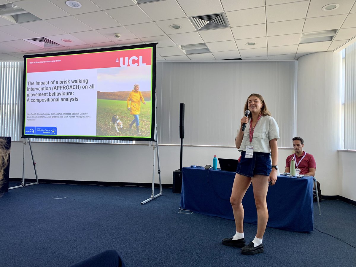Fantastic presentation at <a href="/EHPS2024/">EHPS2024</a> from <a href="/suesmith121212/">Sue Smith</a> on the preliminary findings of a compositional analysis of the <a href="/ApproachRCT/">APPROACH RCT</a>🚶🏽‍♀️

Absolutely smashed it 🫶 

#ehps2024

<a href="/UCL_BSH/">Behavioural Science & Health UCL</a> <a href="/UCL_IEHC/">UCL IEHC</a> <a href="/uclhealth/">UCL Health Psychology</a>