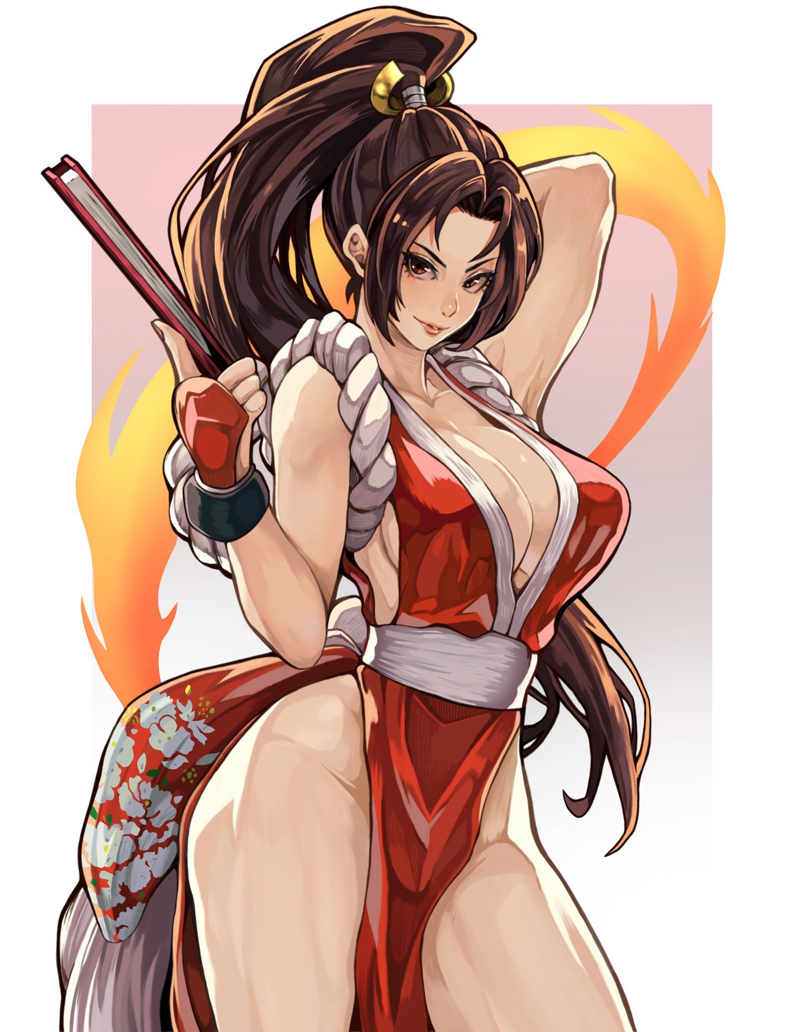 同人手描きイラスト☆不知火舞 餓狼伝説 KOF A4