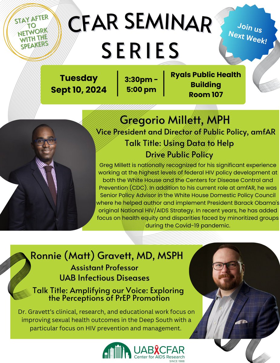 ✨This Tuesday✨

Join us for our quarterly CFAR Seminar Series. You don't want to miss it!