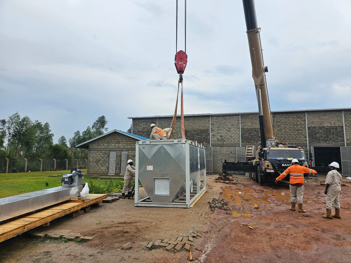 Installation of Health Care Waste Management incinerator in Mbarara. Similar incinerators are being installed in Lira, Mukono, Fort Portal, and Gulu for safe waste disposal as Hospital waste can be hazardous and infectious posing serious health and environmental risks. #MOHatWork