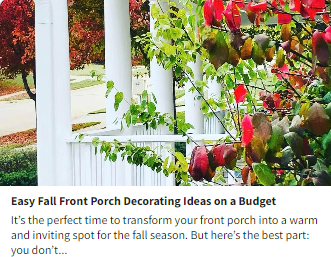 Easy Fall Front Porch Decorating Ideas on a Budget

redesigndaily.com/posts/decorati…

Don't know where to start when looking for insurance? That's why we're here to help. Call 1-800-329-0093 mystrongtower.com #StrongTowerIns #ChurchIns #NonProfitIns