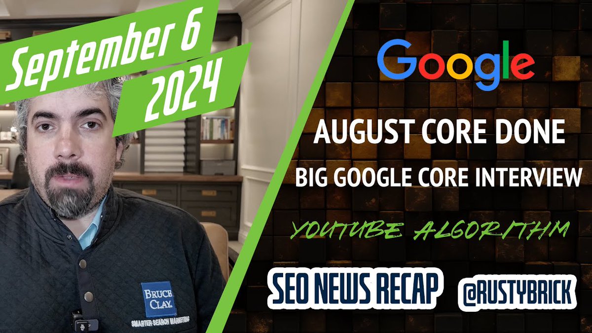 Search News Buzz Video Recap: Google August Core Update Done, Google Interview, Google Ads &amp; Merchant Center News &amp; The YouTube Algorithm SEO dlvr.it/TCvpXy