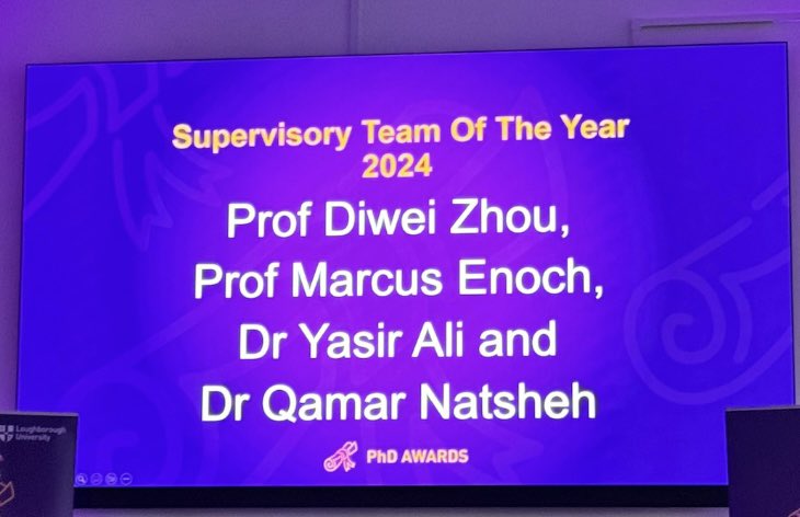 Excited to announce that our team has been recognized with the Supervisory Team of the Year 2024 award at Loughborough University for the PhD project on Statistical Analysis for Transport Network Data. A huge thank you to everyone involved—really enjoying this incredible project!