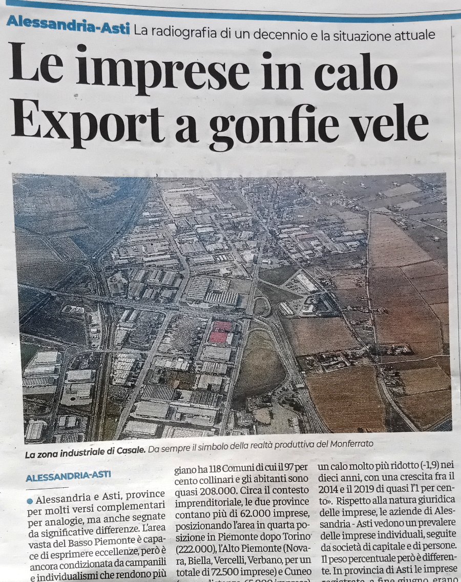 L'area vasta del Basso Piemonte è composita, complementare per certi versi, fortemente identitaria per altri. Il quadro economico nella pagina di economia de Il Monferrato #economia #industria #servizi #agricoltura #innovazione #società #export #gioielli #vino