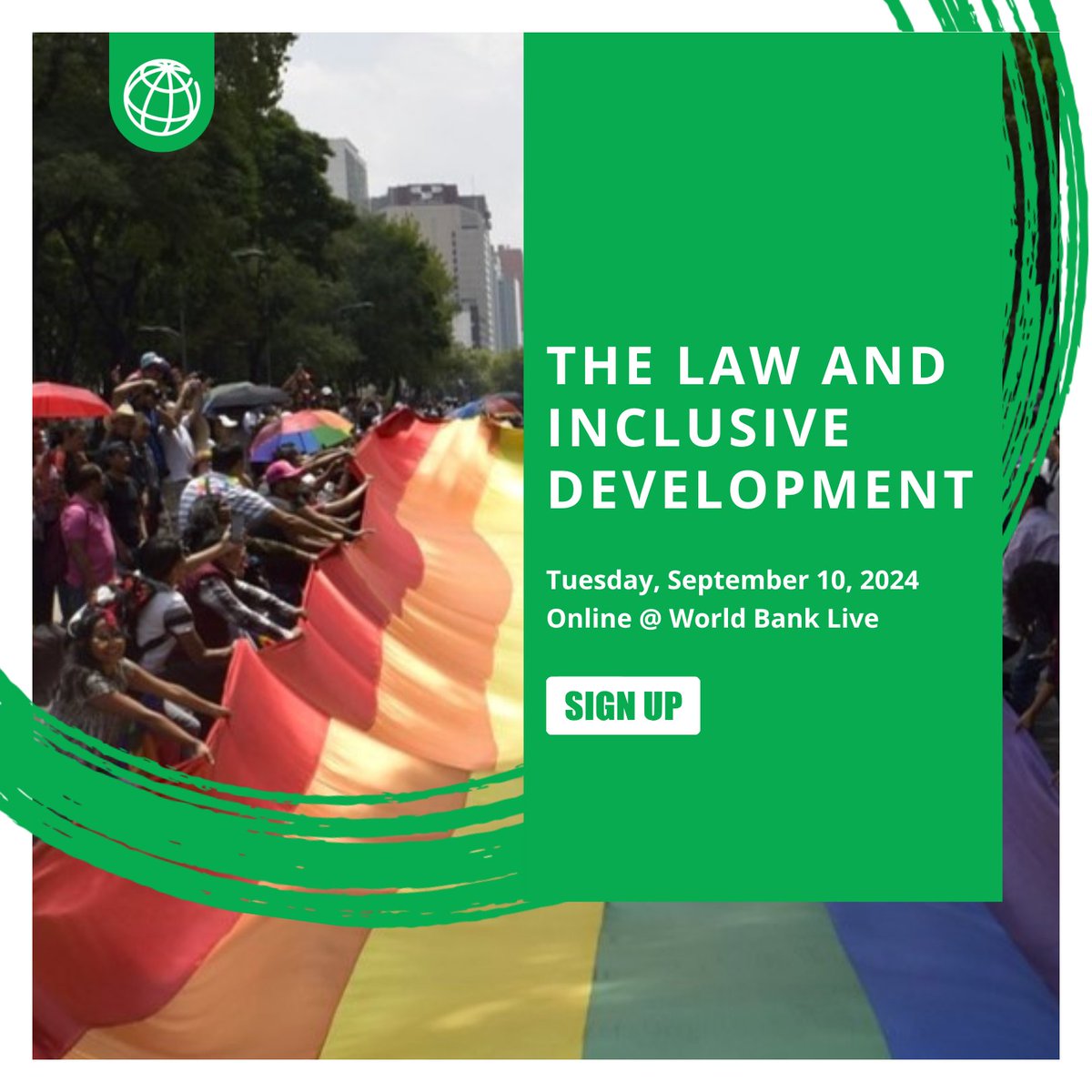 EVENT | How can we create a world where #LGBTI+ people are fully included? 🌐

Join us for the live launch of the <a href="/WorldBank/">World Bank</a>'s 2nd Equality of Opportunity report from 64 countries on eliminating discriminatory policies.

Sign up now and mark your calendar: wrld.bg/1H5I50TghVu