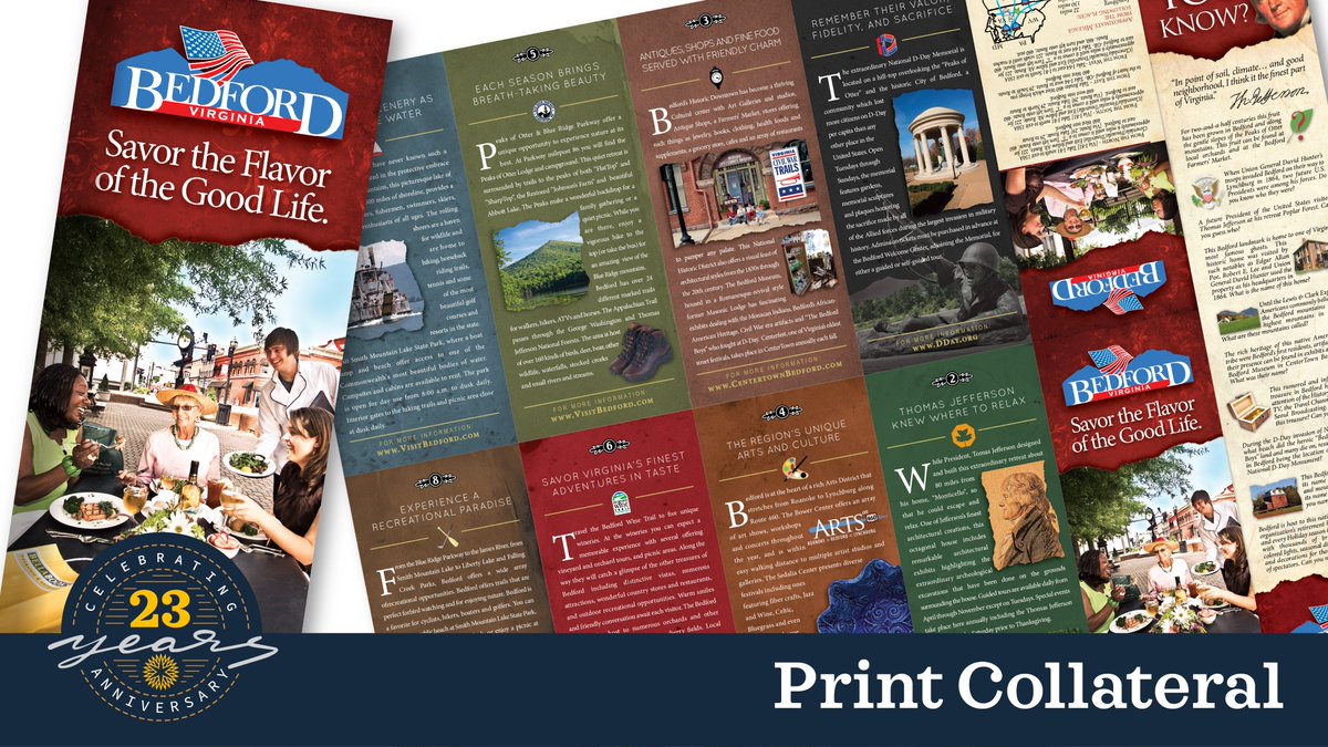 StimulusAdv's tweet photo. Print design, print design, we ALL love good print design! Here is a #tourism piece we did for the Town of Bedford. What do you think?

#travel #marketing #printdesign https://t.co/AjLah8D22X