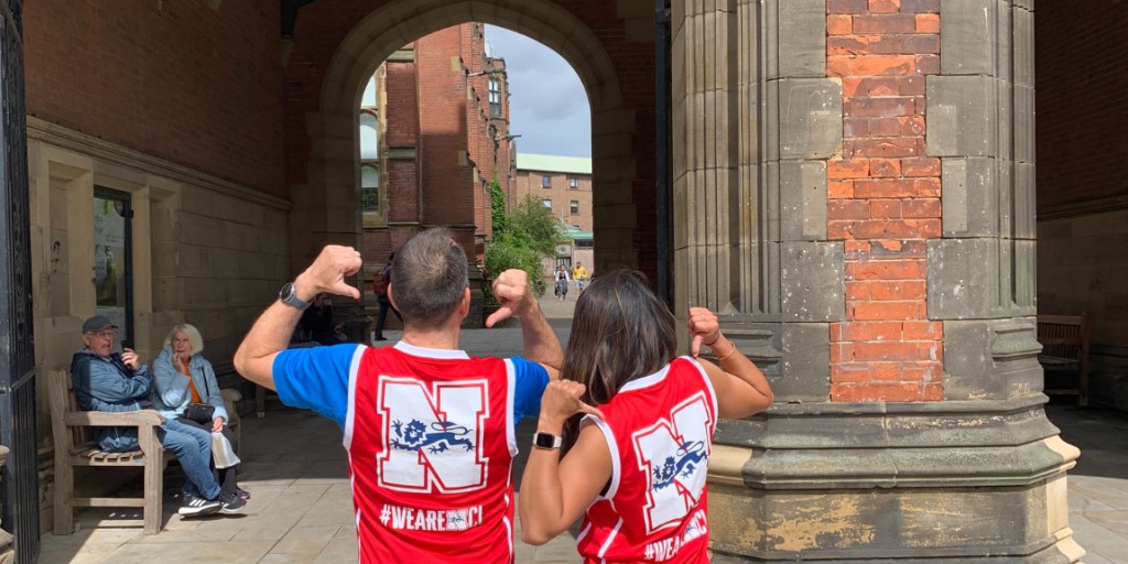 NCLalumni's tweet photo. Good luck to Team Newcastle and all #nclalumni taking part in the Great North Run this weekend! Tag us in your pics so we can cheer you on virtually 🤳 and make sure to include a stroll around campus as part of your warm up on the way to the start line! 🏃🏅 #gnr2024 https://t.co/Imrv9spY0R