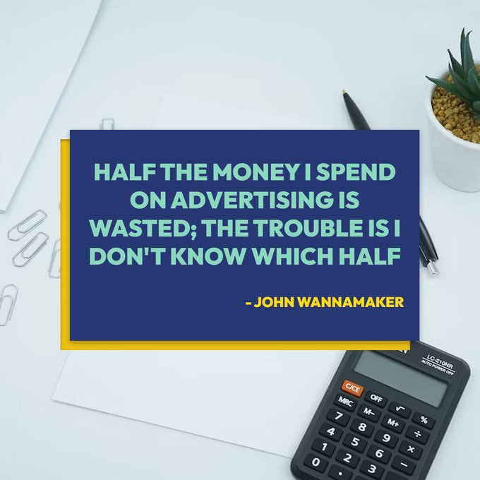 If John Wannamaker knew about ICN SQUID, he wouldn't need to worry about this common budgeting issue!

SQUID combines parameter tracking, customised lead acquisition forms &amp; AI algorithms to help you understand where your marketing budget works and does not.
#ROI #marketingbudget