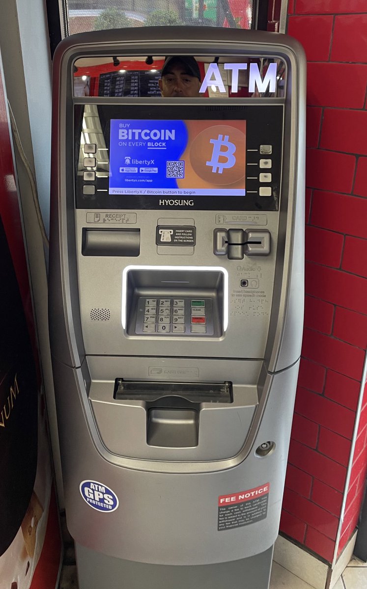 Went to a new Greek coffee shop for my morning freddo espresso and saw one of these <a href="/libertyx/">LibertyX.com 🗽 🏧</a> beauties in the wild #Bitcoin