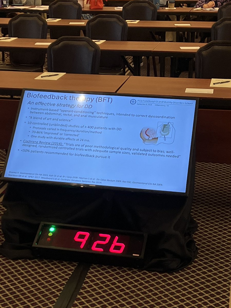 Happening now at #ACGFunctionalBowSchool
<a href="/GregSayuk/">Greg Sayuk, MD, MPH</a> leading a superb discussion on diagnostics and therapeutics for pelvic floor disorders