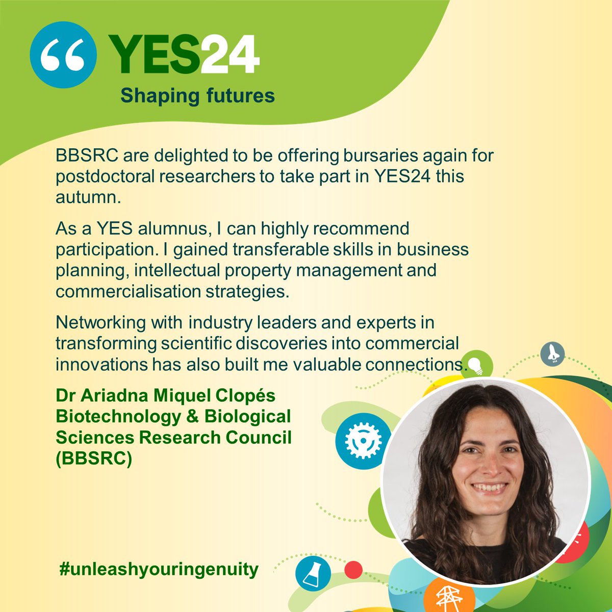 YES (Your Entrepreneurs Scheme) (@uonyes) on Twitter photo 📣 Calling all postdocs - applications close next Friday! Through financial support of <a href="/BBSRC/">Biotechnology and Biological Sciences Research</a> & #YES, we are offering 8 FREE places in YES24.
👉 ow.ly/eLq550Thowk
<a href="/CentreDice/">C-DICE</a> <a href="/IUK_Connect/">Innovate UK Business Connect</a> <a href="/ProsperPostdoc/">Prosper</a> <a href="/RoyalSocBio/">Royal Society of Biology</a> <a href="/ScienceAllyF/">Alison Tidy</a> @UKRSAVitae <a href="/Vitae_news/">Vitae</a> <a href="/edin_EID/">Edinburgh Infectious Diseases</a> 📣 Calling all postdocs - applications close next Friday! Through financial support of <a href="/BBSRC/">Biotechnology and Biological Sciences Research</a> & #YES, we are offering 8 FREE places in YES24.
👉 ow.ly/eLq550Thowk
<a href="/CentreDice/">C-DICE</a> <a href="/IUK_Connect/">Innovate UK Business Connect</a> <a href="/ProsperPostdoc/">Prosper</a> <a href="/RoyalSocBio/">Royal Society of Biology</a> <a href="/ScienceAllyF/">Alison Tidy</a> @UKRSAVitae <a href="/Vitae_news/">Vitae</a> <a href="/edin_EID/">Edinburgh Infectious Diseases</a>