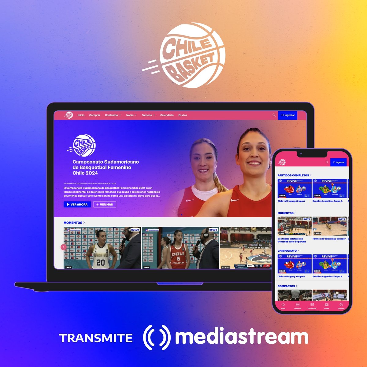 Hoy desde las 12:30 CL, vive el Campeonato Sudamericano de Baloncesto 2024 a través de hubs.ly/Q02NZhw50, la innovadora plataforma #OTT creada por #Mediastream.

Te invitamos a leer el blog  🏀📖 hubs.ly/Q02NZgqQ0