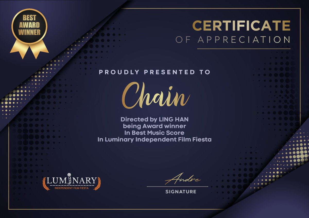 Chain_Animation's tweet image. We are honored to share our Winner laurel and certificates from the Luminary Independent Film Fiesta! This accomplishment means so much to our team, and we sincerely appreciate the opportunity and your kind support. ~ \\ ( ^ O ^ ) // ~ 🥰😍😊🤩🥳🎉
#LuminaryFilmFiesta