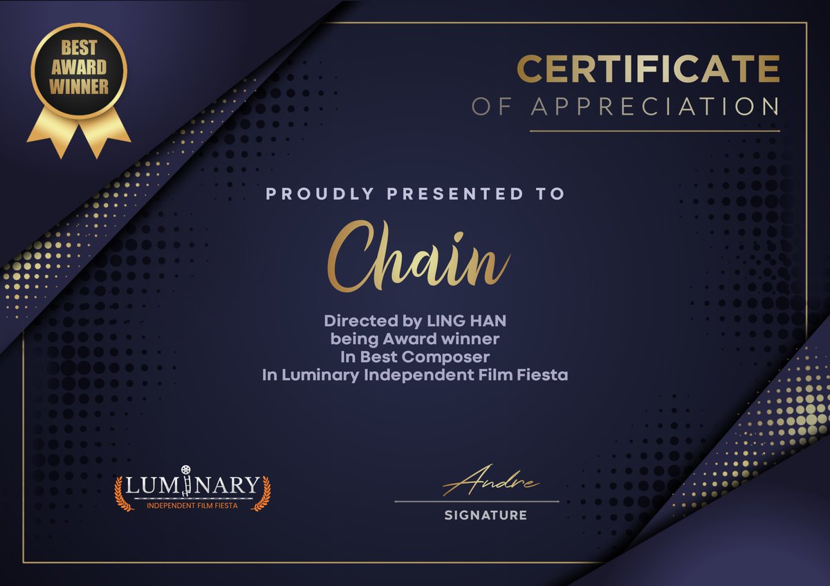 Chain_Animation's tweet image. We are honored to share our Winner laurel and certificates from the Luminary Independent Film Fiesta! This accomplishment means so much to our team, and we sincerely appreciate the opportunity and your kind support. ~ \\ ( ^ O ^ ) // ~ 🥰😍😊🤩🥳🎉
#LuminaryFilmFiesta
