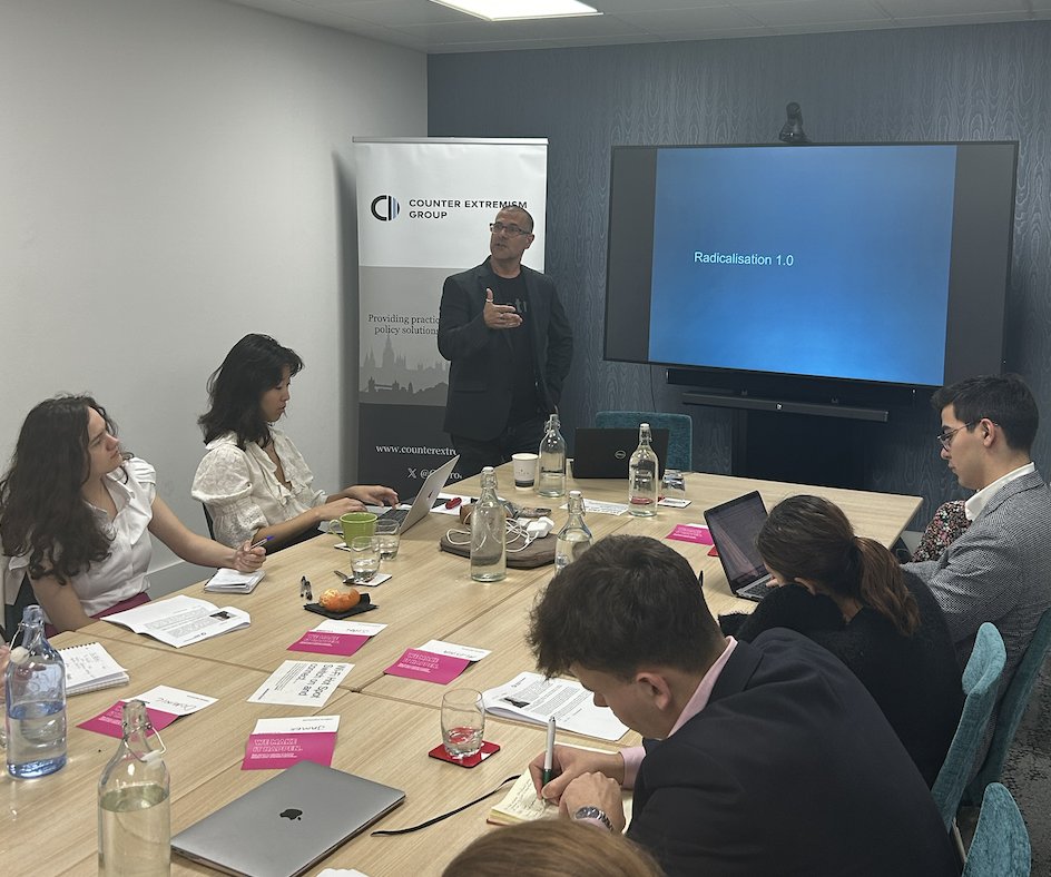 CounterExtremism (@cegroupuk) on Twitter photo Wrapping up the Young Leaders of National Security Fellowship 2024 with <a href="/WillBaldet/">William Baldet MBE</a> talking about Prevent and much more. <a href="/CEGroupUK/">CounterExtremism</a> Wrapping up the Young Leaders of National Security Fellowship 2024 with <a href="/WillBaldet/">William Baldet MBE</a> talking about Prevent and much more. <a href="/CEGroupUK/">CounterExtremism</a>