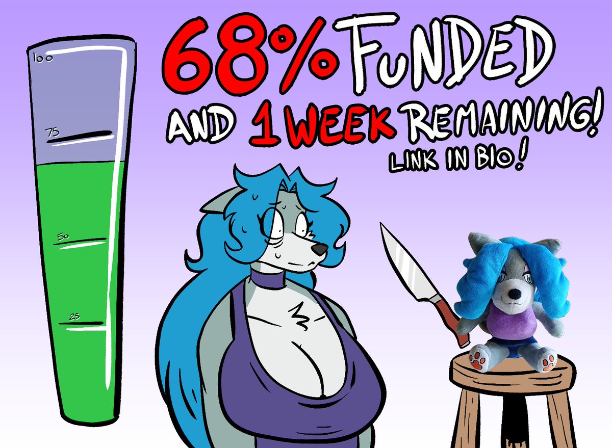 1 WEEK REMAINS! And we are 68% funded! (yeah so close to that number)
We can do this!