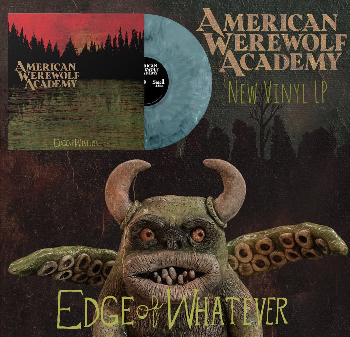 Edge of Whatever vinyl is shipping! The BEST way to hear this tape-soaked/studio blitzed collection of songs is on a turntable with the volume up! It's #bandcampfriday so buy it here~
americanwerewolfacademy1.bandcamp.com/.../edge-of...
LP includes vinyl only track, ‘Gasoline’. Take that, streamers.