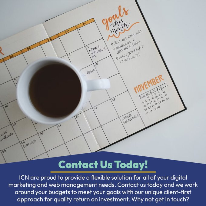 ICN provides a flexible solution for all of your digital marketing &amp; web management.

We work around your budgets to meet your goals with our unique client-first approach for quality return on investment.

Get in touch: bit.ly/3sUv08i
#digitalmarketing #marketingagency