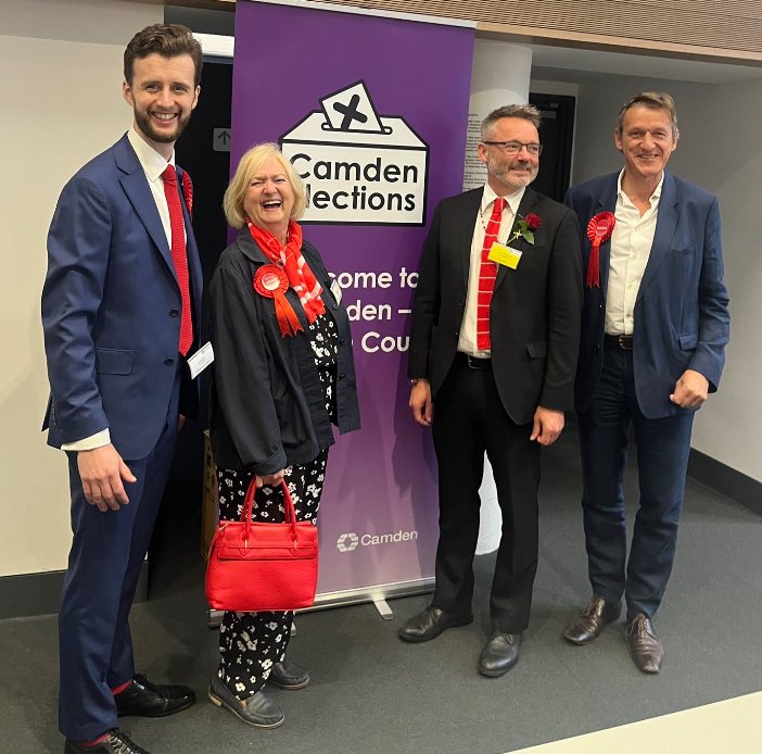 Delighted to welcome three fabulous new <a href="/CamdenLabour/">Camden Labour 🌹</a> councillors, following their by-election victories today:

🌟Tricia Leman
      (Camden Square)
🌟Joseph Ball
      (Kentish Town Sth)
🌟Robert Thompson
      (Kilburn)

Big thank you to voters in these wards for your support.