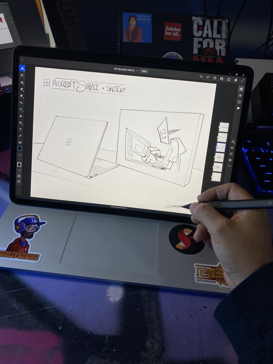 deltatangomike's tweet photo. can you imagine getting a @Surface and on the Surface of the box is a Surface drawing on a Surface?!
That is #Sketchy with a #Surface for a head.
#VectorMaestros #TheBestinTheBiz #VectorBoogie https://t.co/Z1aCCmdmYg