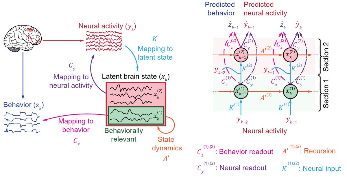 Maryam Shanechi (@maryamshanechi) on Twitter photo New in <a href="/NatureNeuro/">Nature Neuroscience</a>, we present DPAD, a deep learning method for dynamical modeling of neural-behavioral data & dissociating behaviorally relevant dynamics. It enables diverse neurotech & neuroscience use-cases.
👏<a href="/omidsani/">Omid Sani</a>
💻github.com/ShanechiLab/DP…
📜nature.com/articles/s4159…
🧵⬇️ New in <a href="/NatureNeuro/">Nature Neuroscience</a>, we present DPAD, a deep learning method for dynamical modeling of neural-behavioral data & dissociating behaviorally relevant dynamics. It enables diverse neurotech & neuroscience use-cases.
👏<a href="/omidsani/">Omid Sani</a>
💻github.com/ShanechiLab/DP…
📜nature.com/articles/s4159…
🧵⬇️