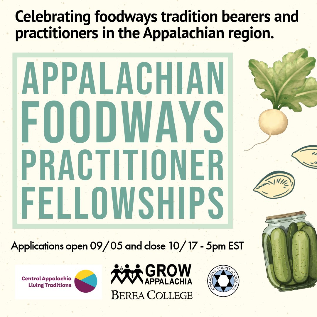 midatlanticfta's tweet photo. Our 2025 Appalachian Foodways Practitioner Fellowships application is now open! Practitioners committed to sustaining Appalachian food heritage of their communities are eligible to apply. Apply by Thursday, October 17th. Learn more at: https://t.co/vRE4S7ipdA https://t.co/KZq3FbMmDW