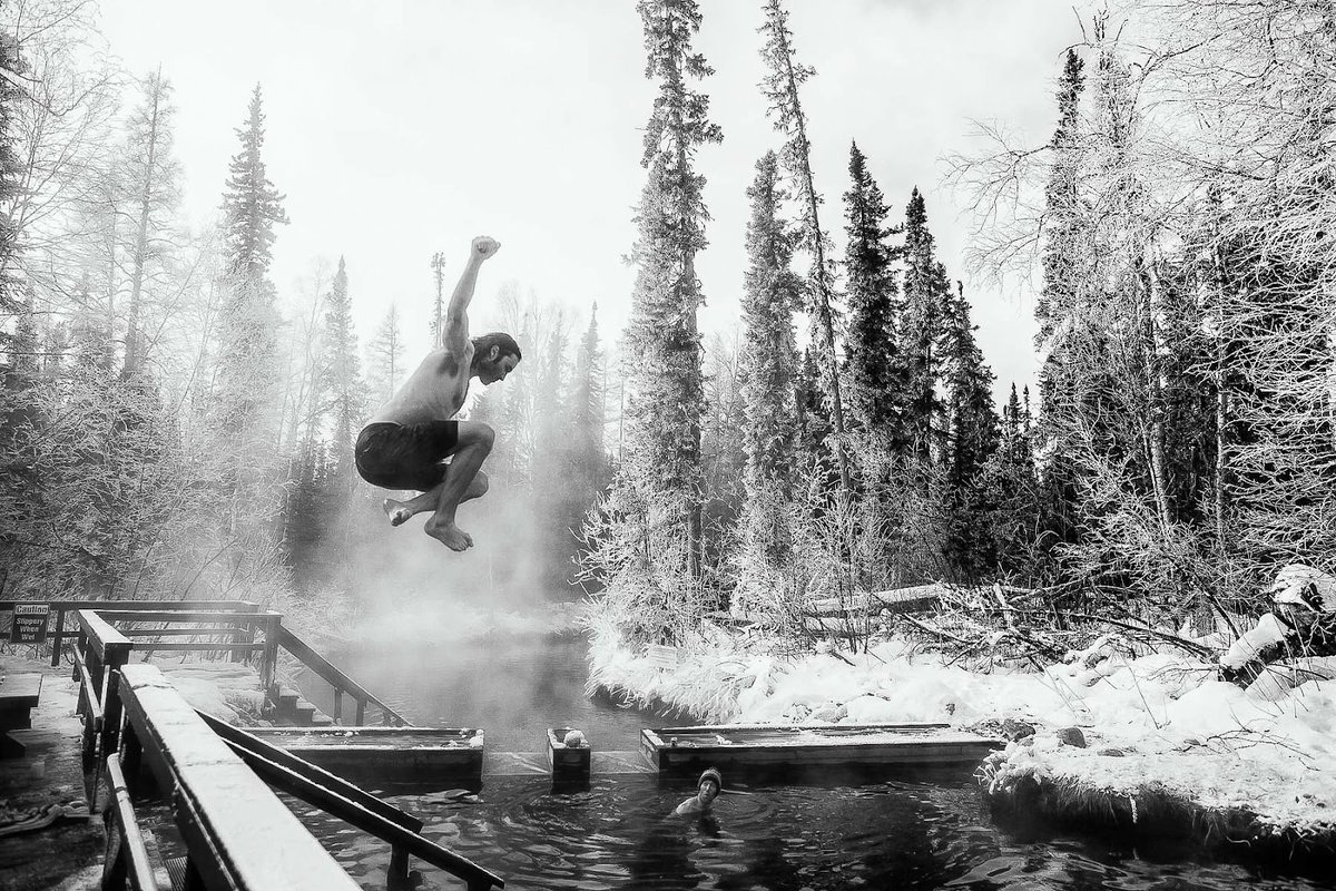 Everywhere you look these days, hot &amp; cold therapy is all the rage. But back in 2012, <a href="/toddligare/">Todd Ligare</a> was ahead of the curve, taking a plunge (📷 Mark Fisher) en route to Alaska for a shoot with <a href="/TetonGravity/">Teton Gravity Research</a> &amp; <a href="/dakine/">DAKINE</a>. Dive into the weekend with the same bold spirit. #FridayStoke
