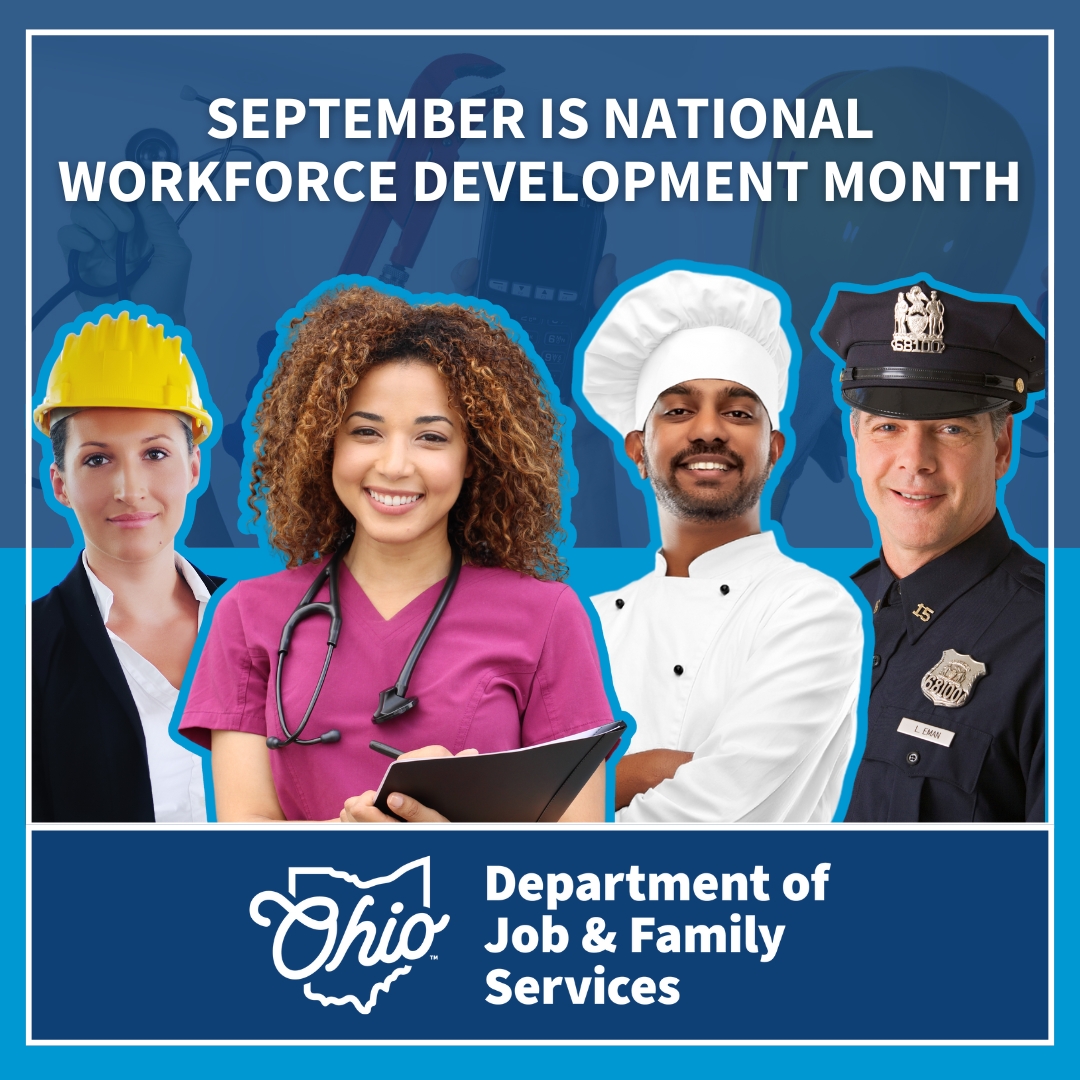 OhioJFS's tweet image. Workforce development efforts help Ohioans reach their full potential! #WorkforceDevelopmentMonth #ODJFS
