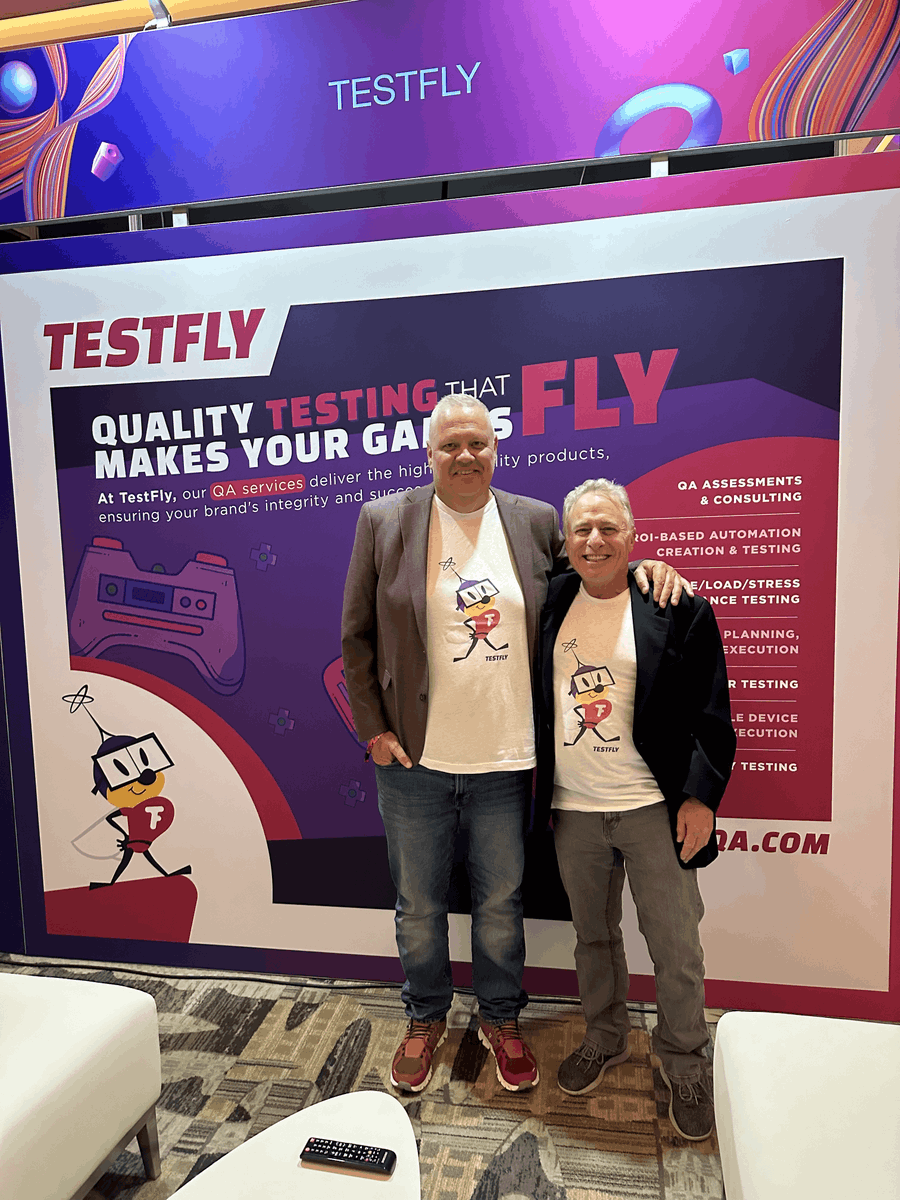 TestflyQA's tweet photo. 🎮 Final Day at XDS! 🎮   TestFly has had an incredible experience sponsoring and exhibiting at XDS, and there's still time for you to visit us at Booth #28!🚶‍➡️
 
Stop by to learn how our QA testing services can help Make Your Games Fly! https://t.co/SRRNPrnXvl