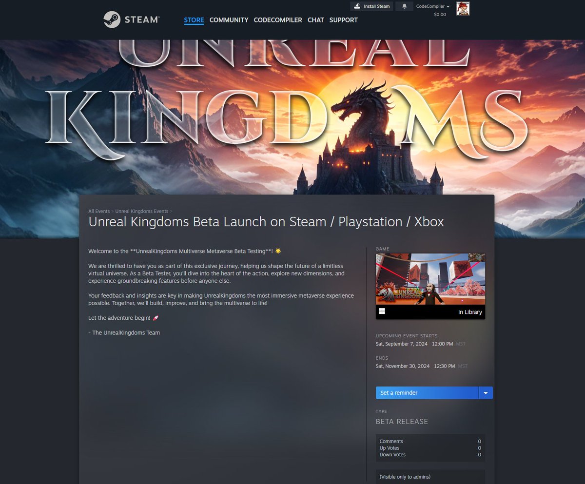 CyberapeYacht's tweet image. We are going to remain the Leaders in Innovation in Web3! 

Its Amazing to be able to have our platform to be Public for People to join! We will be handing out Beta-Keys on Tuesday! 

store.steampowered.com/news/app/26912…