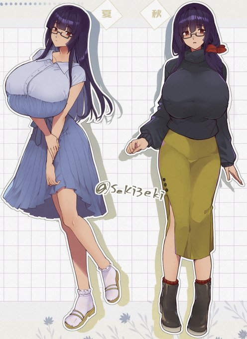 佐伯さまにおっぱいが4つあるのを隠してるうちのこ恵ちゃんの私服をデザインいただきました。とてもかわいい!PSDの別レイヤーに色々描いていただいたので全部出しちゃいます! https://t.co/tE2J8LRUvJ 