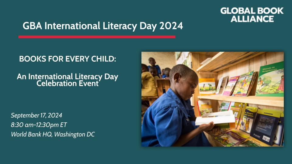 We are thrilled to announce that the registration link for our upcoming Books for Every Child: An International Literacy Day Celebration Event is now live: forms.office.com/Pages/Response…. Join us as we bridge the literacy gap. Find out more here:  globalbookalliance.org/globalbookalli…