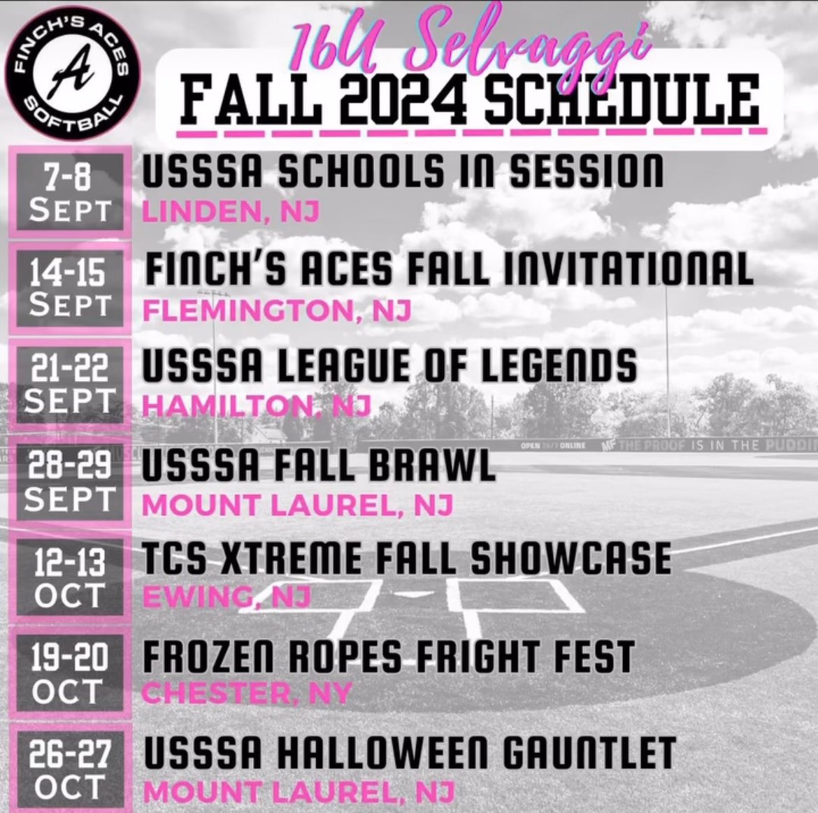 avafusaro2028's tweet image. Fall schedule for @finchs_aces_selvaggi! Can’t wait to get out on the field this weekend! You can contact me at avafusaro2028@gmail.com! #fall #SCHEDULE #fallschedule #finchsaces #selvaggi #finchsacesselvaggi #softball #tournaments #showcases #2028grad #catcher #Catchers
