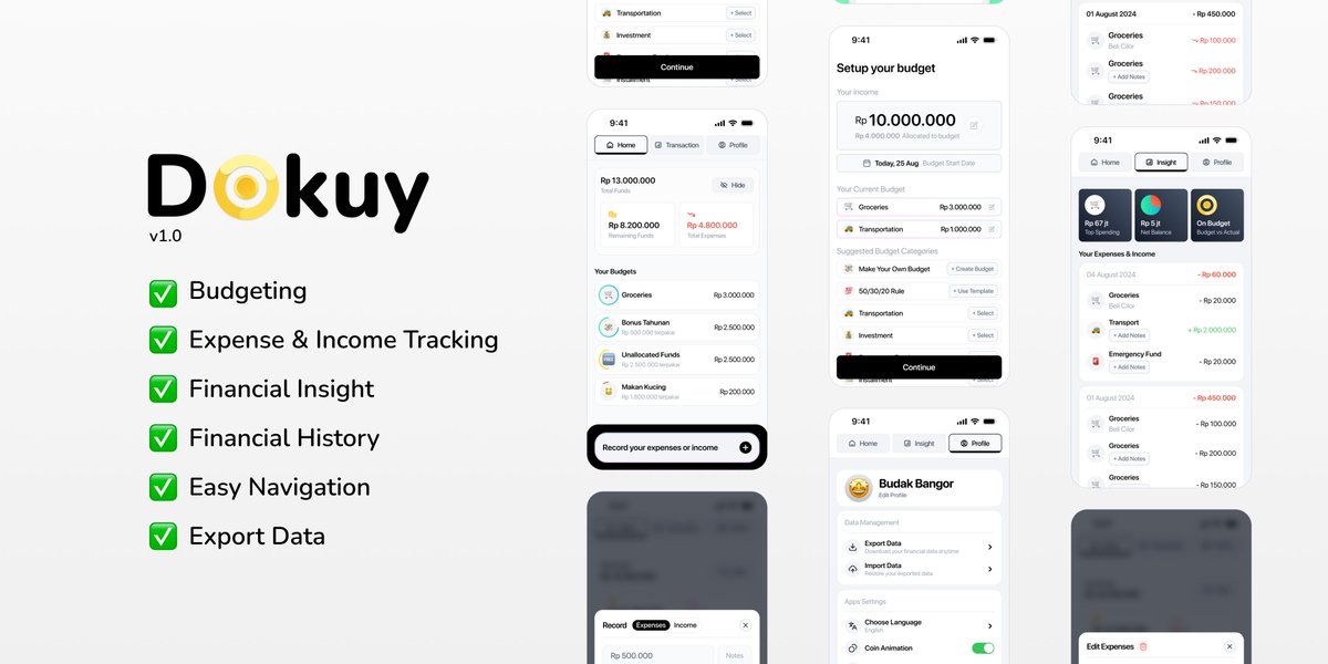 galuhnap's tweet image. Gw lagi bikin app untuk budgeting &amp;amp; financial management.

Gw jg mau share proses yang dilakuin dari mulai research, bikin concept, ngedesign sampe app nya jadi. 

Ini Breakdown setiap prosesnya 👇🏻