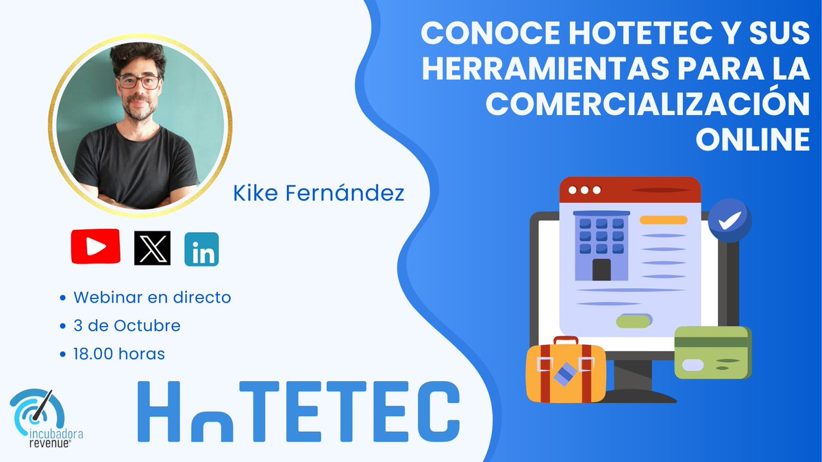 🚀 Descubre Hotetec🚀

De la mano de Enrique Fernandez descubriremos todo el potencial de sus herramientas y cómo pueden revolucionar la comercialización hotelera.

#Hotetec #KikeFernández