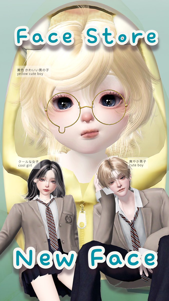 yasa_yae's tweet image. ひっそり更新してます🫶🏿
 #FaceCode  #FaceStore 
 #ZEPETO  #ゼペット  #제페토