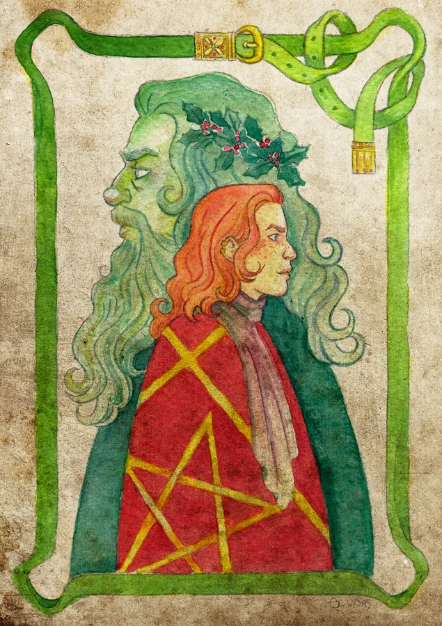In the Arthurian legend "Sir Gawain and the Green Knight," Sir Gawain's symbol is the pentagram. The legend treats it as a Christian symbol, representing the five wounds of Christ and the five virtues of knighthood, in contrast to the Green Knight's pagan imagery.
#FolkyFriday
