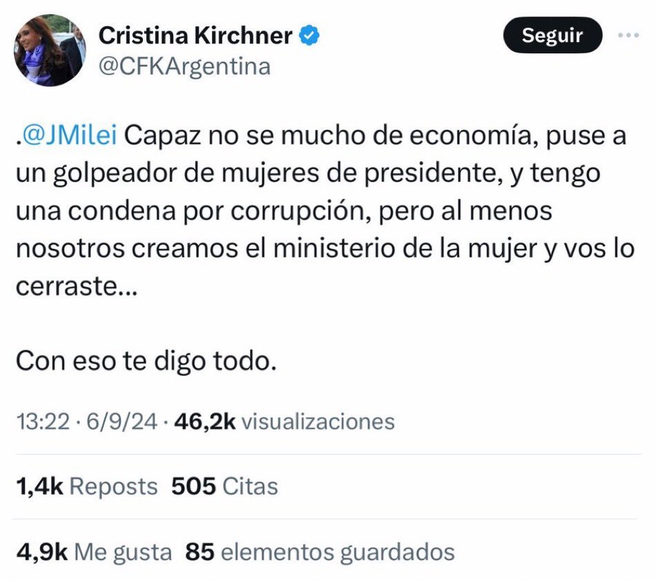 botdesmedido23's tweet photo. @CFKArgentina Se te borró este tweet condenada!!
#CristinaMostraElTitulo https://t.co/kMVCywbxQM