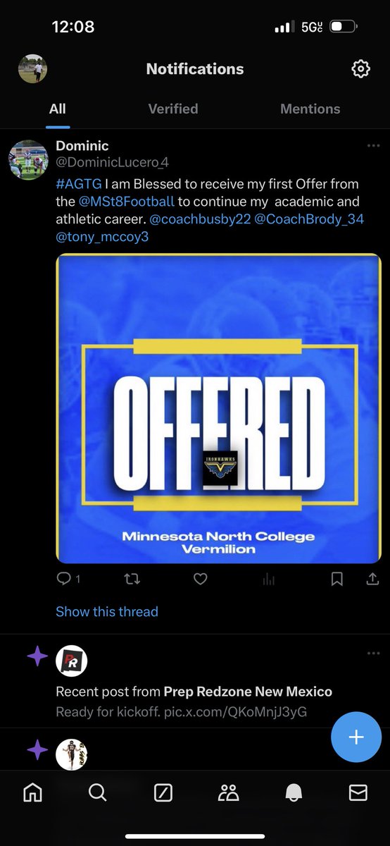 Congratulations <a href="/DominicLucero_4/">Dominic</a> 1st one 🙏🏾🙏🏾 <a href="/PrepRedzoneNM/">Prep Redzone New Mexico</a>