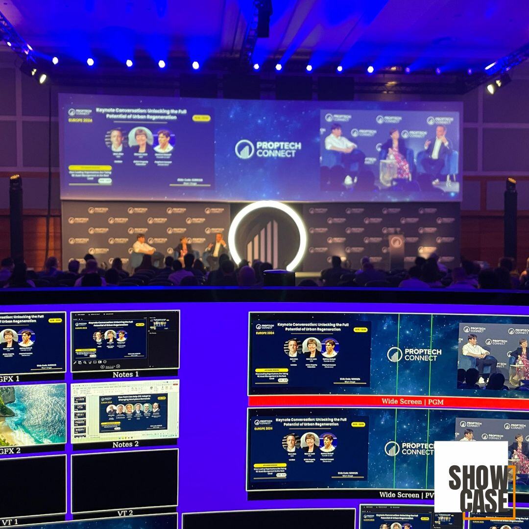 We’ve been at @InterConTheO2, helping to create Proptech Connect. On the main stage, working on sound, lighting, live camera relay and recording. We worked on content creation, special effects and stage builds… not just the main one, but 6 other areas as well. 
#weareshowcase