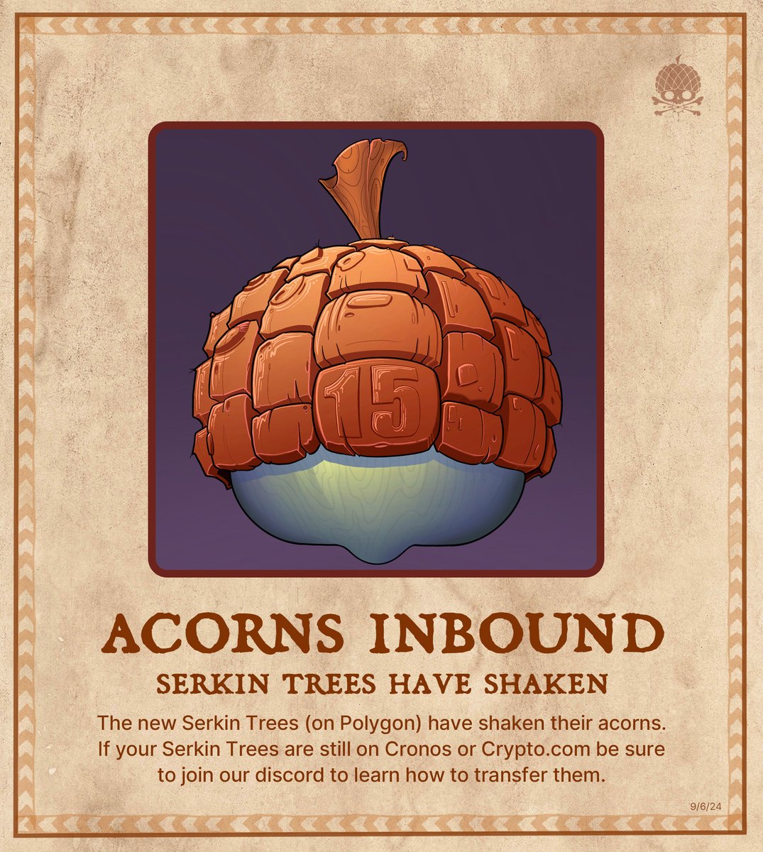 Serkin Tree holders...

Check your wallets! 🌰