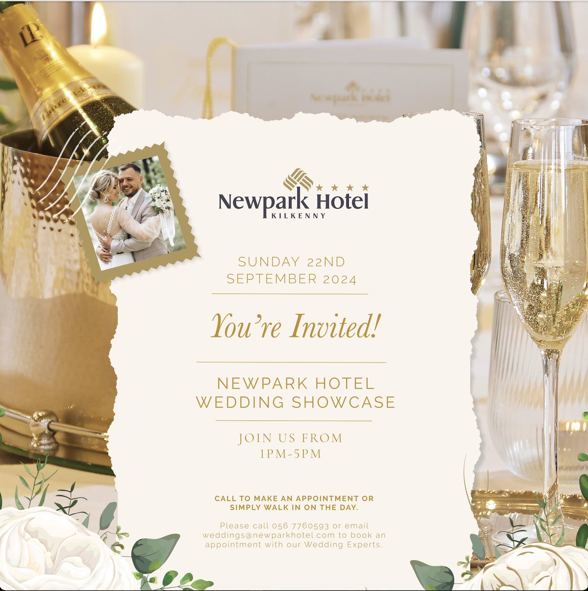 NewparkHotelKilkenny (@newparkhotel) on Twitter photo Planning your dream wedding
Join us for our Wedding Showcase on September 22nd and discover the magic of Newpark Hotel!
For more details, email Sinead at weddings@newparkhotel.ie
Let’s create the wedding of your dreams together! #weddingshowcase #newparkweddings #kilkenny Planning your dream wedding
Join us for our Wedding Showcase on September 22nd and discover the magic of Newpark Hotel!
For more details, email Sinead at weddings@newparkhotel.ie
Let’s create the wedding of your dreams together! #weddingshowcase #newparkweddings #kilkenny