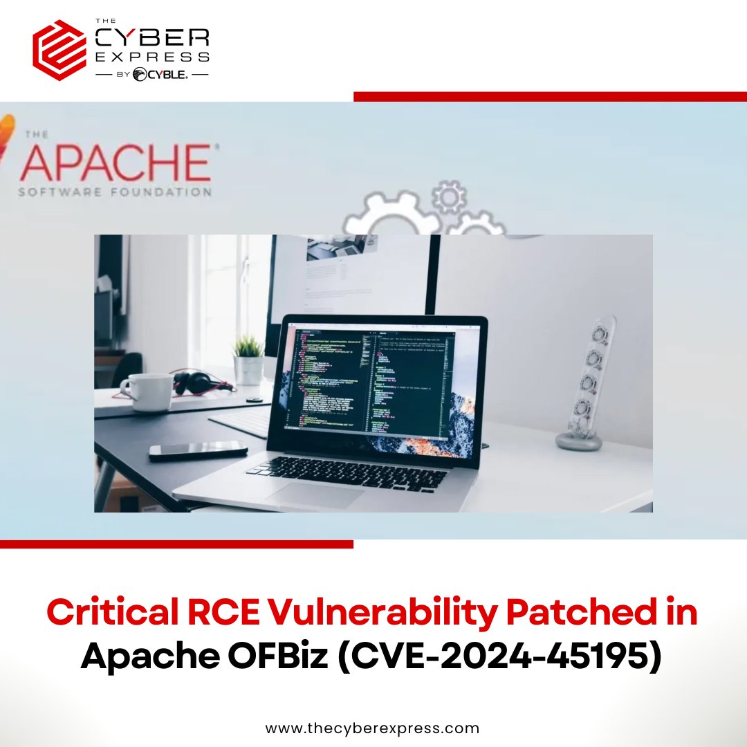 TheCyberExpress's tweet image. A severe RCE flaw (CVE-2024-45195) could allow attackers to execute code on servers. The fix is outโupdate immediately!
Know more: thecyberexpress.com/apache-ofbiz-rโฆ
#CyberSecurity #PatchNow #ApacheOFBiz #ThreatIntelligence #AttackSurfaceManagement #VulnerabilityManagement