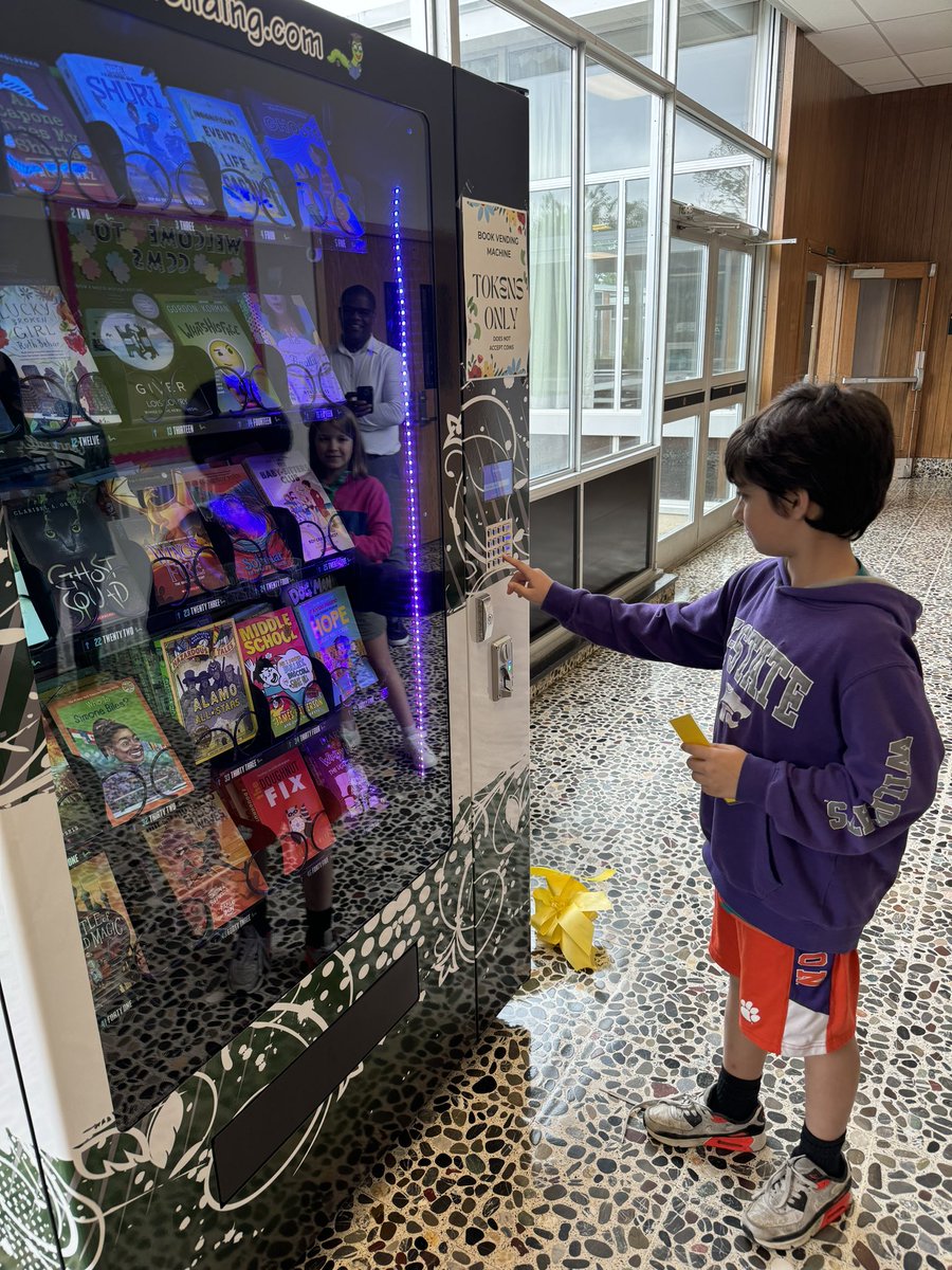 The book vending machine is open! I am so excited that our PTO was able to support this crazy idea I had!