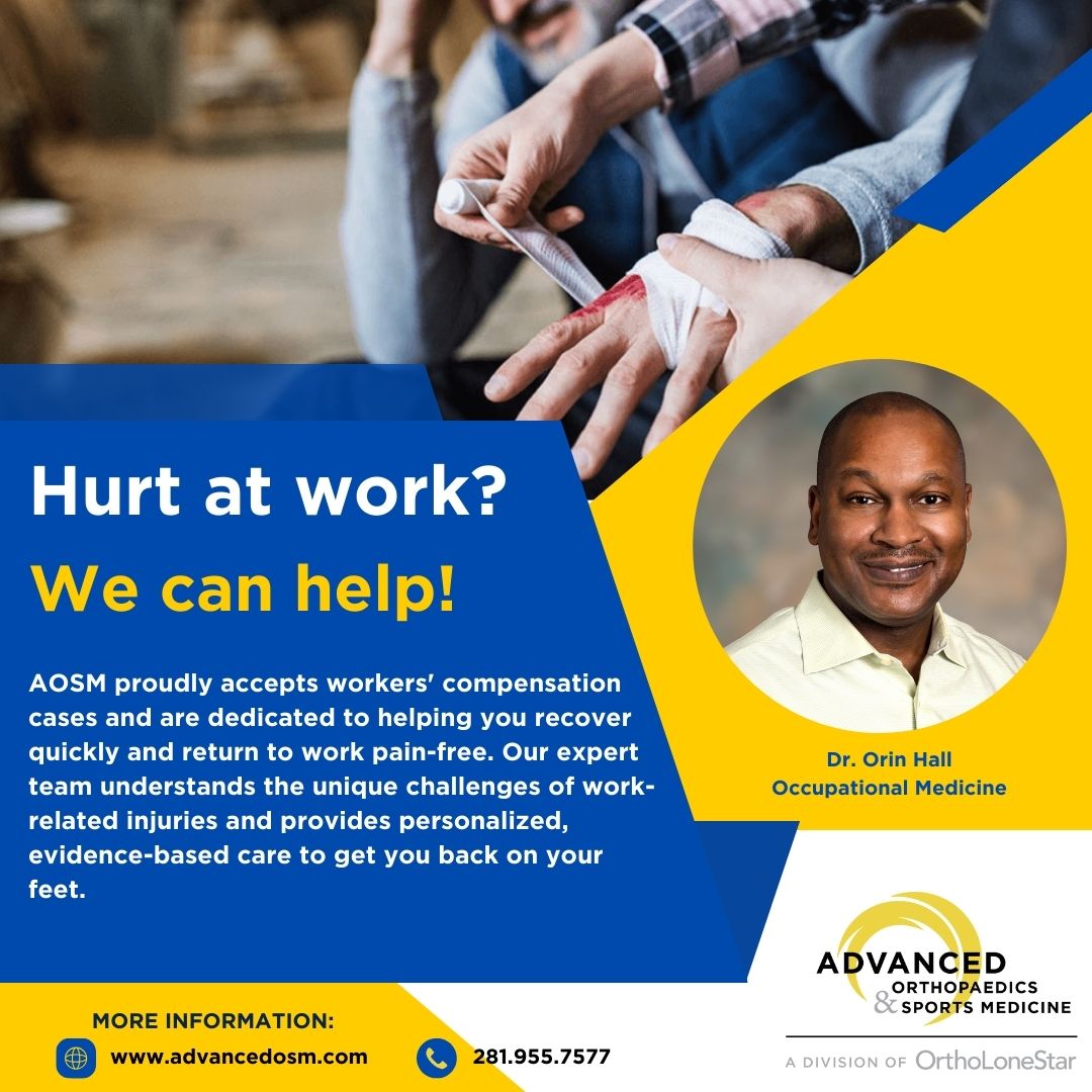 advancedosm's tweet photo. Dealing with a work-related injury? We’ve got you covered! 💼 AOSM offers comprehensive occupational medicine services and specializes in workers' comp cases. From diagnosis to recovery, we’re here to help you get back to work pain-free. Let us help you heal! 🏥💪 https://t.co/FqVmWslVG5