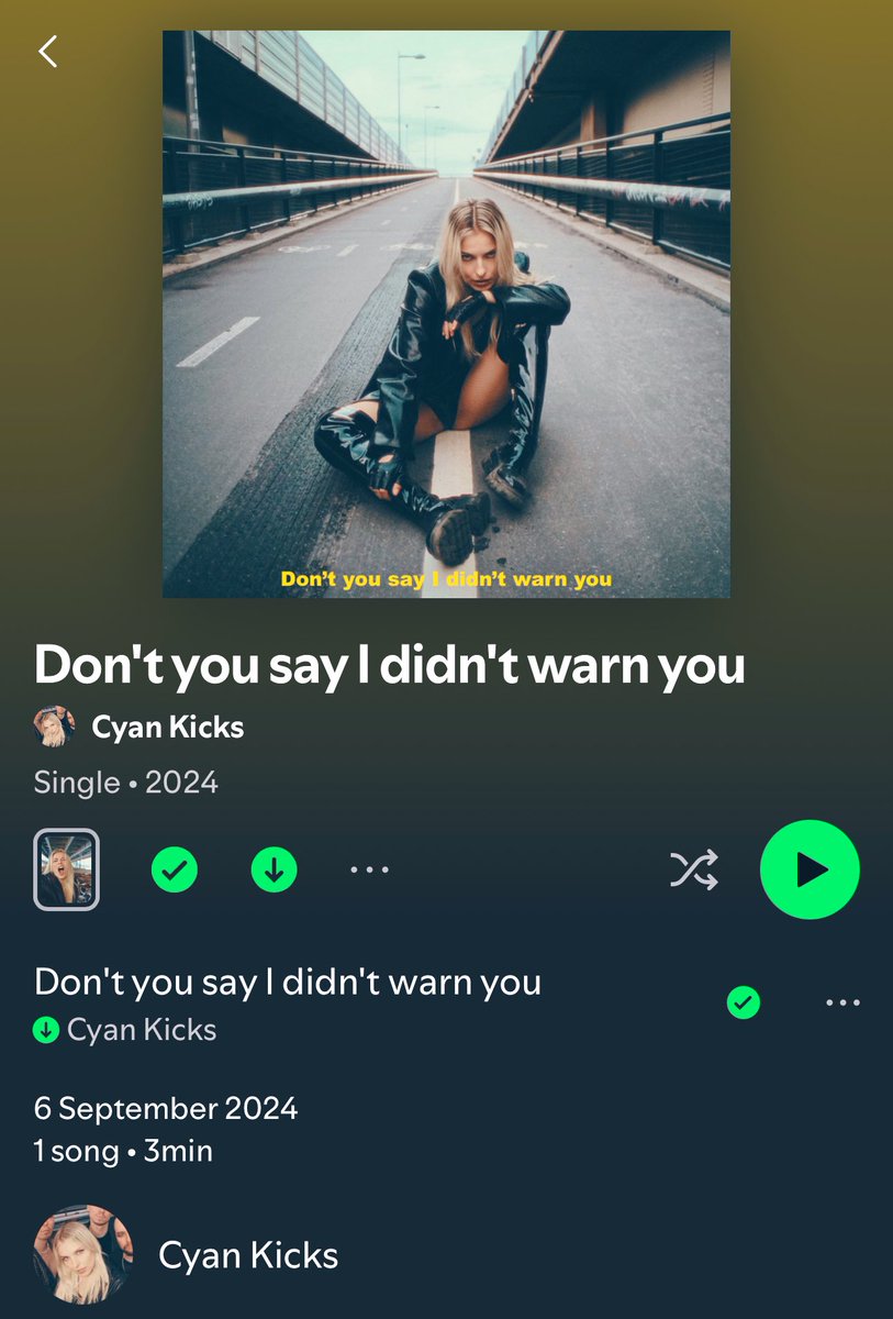 People know I’m not usually into this type of music but this is A BANGER!!!!!

#NewMusicFriday #CyanKicks