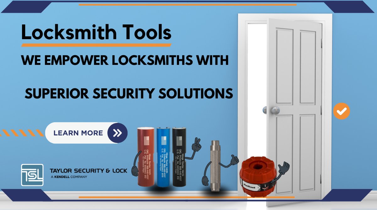 🧰 Locksmiths, don’t get caught unprepared! Stock up on essential tools like the G.K.L. Hinge Doctor &amp; Kwikset Smart Key Reset Cradle from #TaylorSecurity and Lock. 🛠️🔑 Efficiency &amp; quality are just a click away! bit.ly/3NzMguB

#LocksmithTools #SecuritySolutions